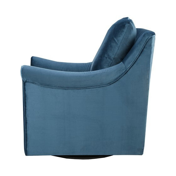 Deanna Swivel Chair Blue Solid Wood