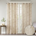 Palm Leaf Burnout Window Sheer 1 Sheer Curtain Multicolor Polyester