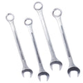 Sae Jumbo Combination Wrench Set Extra Large, 4 Piece ,Storage Bag Included Chrome Plated Chrome Carbon Steel