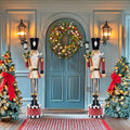 Classic Iron Nutcracker For Holiday Decor Red Iron