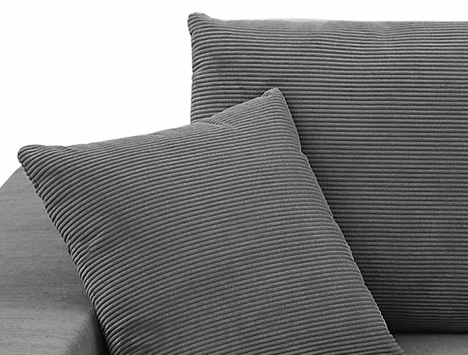 L Shape Sectional Sofa Corduroy Couches Modular Sectional Living Room Sofa Set Upholstered Sleeper Sofa For Living Room, Bedroom, Salon,.Grey Gray Corduroy 3 Seat