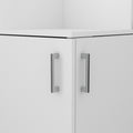 Syrah Corner Bar Cabinet, Two External Shelves White White Particle Board Particle Board