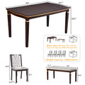 6 Piece Kitchen Dining Table Set, 60