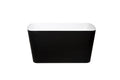 49'' X 28'' Acrylic Freestanding Soaking Bathtub, Square Shape Japanese Soaking Hot Tub, Sit In Design With Chrome Overflow And Drain, Available For Express Delivery, 23Ama 49B Glossy Black Black Freestanding Tubs Acrylic