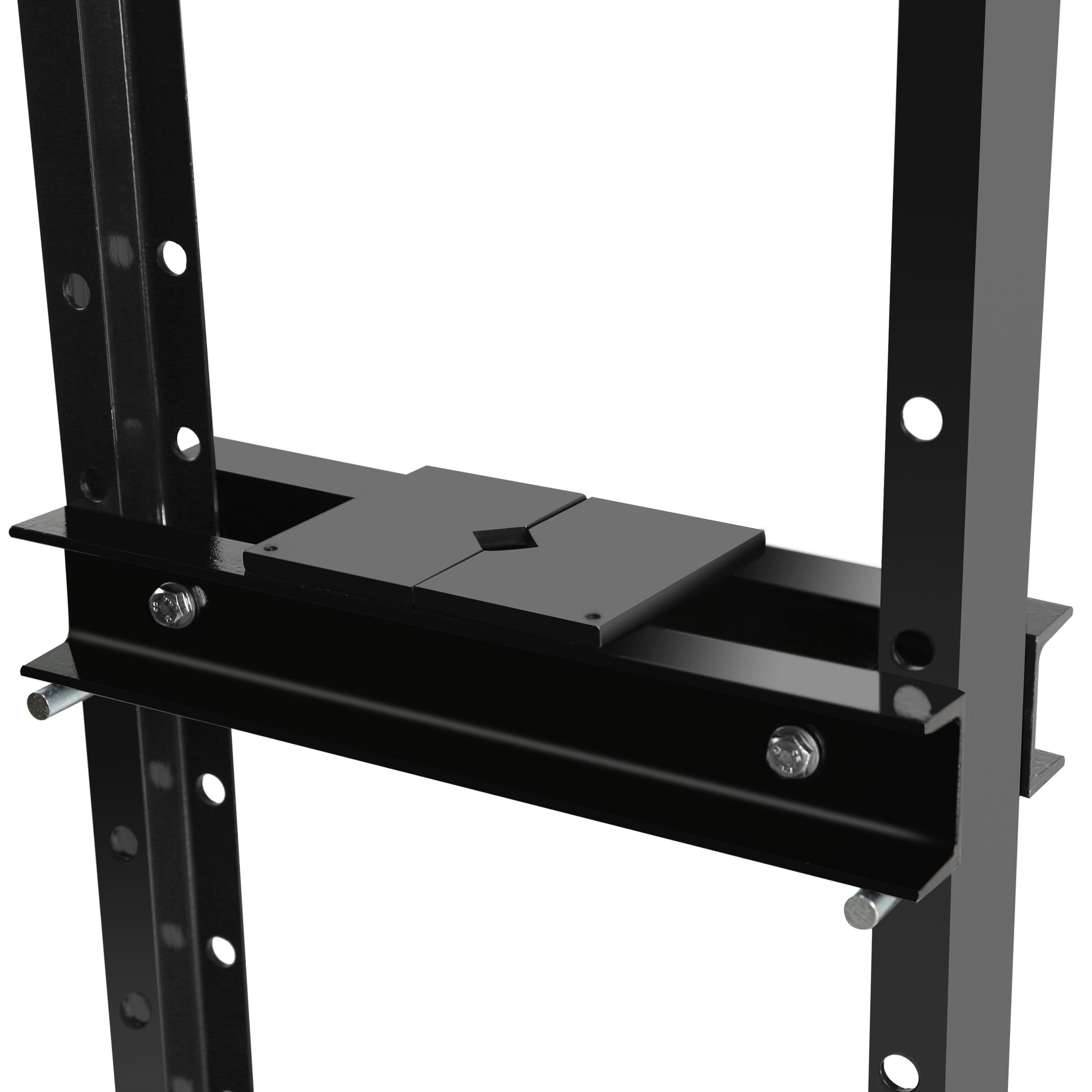 Hydraulic 12 Ton H Frame Garage Floor Adjustable Shop Press With Plates, 12T, Black Black Steel