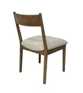 Latte Cresent Chair Set Of 2 Light Brown Solid Wood Mdf