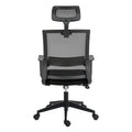 Techni Mobili Ergonomic Office Chair With Lumbar Support And Adjustable Headrest Black Office Spot Clean Modern Office Chairs Adjustable Height Fabric Plastic