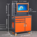 Super Large Industrial Computer Cabinet Can Be Used In Auto Repair Workshops And Other Studios That Need Computers Gray Abs Steel Q235