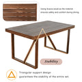 High Quality Acacia Wood Outdoor Table And Chair Set, Suitable For Patio, Balcony, Backyard Brown Acacia Wood