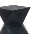 Prismatic Symmetry Side Table Black Concrete