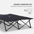 Outsunny 2 Person Folding Camping Cot For Adults, 50