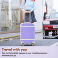 Hardshell Luggage Sets With Bags Lightweight Suitcase Double Spinner Wheels With Tsa Lock ,Single Vintage Luggage 24 In,Purple Purple Abs