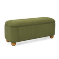Flannelette Fabric Storage Ottoman Bench, Cushioned Bed End Ottoman Bench With Storage And Seat, Suitable For Bedrooms, Living Rooms, And Entrance Passages Green 41.73