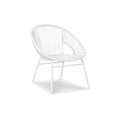Hely 3 Piece Outdoor Table And Chairs Set, White All Weather Resin Wicker White Aluminum