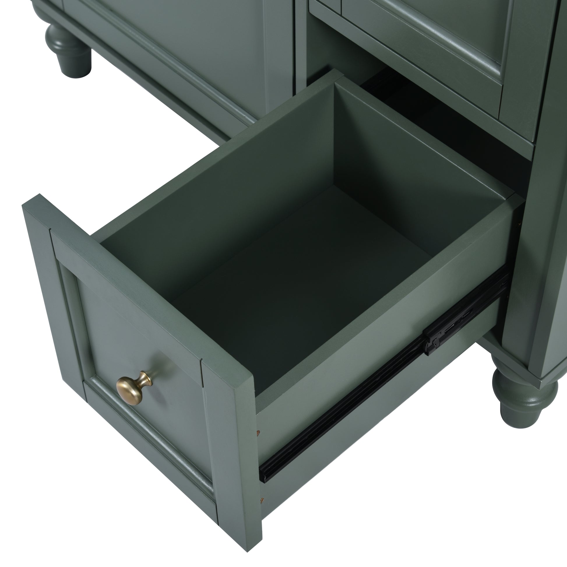 30'' Bathroom Vanity With Top Sink, Modern Bathroom Storage Cabinet With 2 Drawers And A Tip Out Drawer, Single Sink Bathroom Vanity Same As Sw000143Aaf Green Bathroom Modern Solid Wood Mdf Resin