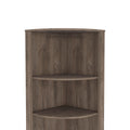 Essential Corner Bar Cabinetthree Shelves, Eight Built In Wine Rack, Two Side Shelves Dark Brown Dark Brown Dining Room Modern Shelves Included Particle Board