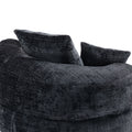 Coolmore Lazy Sofa Durable Comfort Lounger High Back Bean Bag Chair Couch With Three Pillows For Adults And Kids, Indoor & Outdoor, Single Gaming Sofa Chair For Bedroom,Office Black Chenille Black Foam Chenille 1 Seat