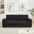 86.5 Inch Sofa Couch Deep Seat Sofa With Two Storage Spaces, T Pyce Charging Portsusb Charging Ports & 2 Cup ,Corduroy 3 Seater Couch, Modern Sofas For Living Room Black Foam Corduroy 3 Seat