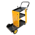 Multi Function 3 Tier Welding Cart. Gas Bottle And Accessory Storage.Welding Heavy Duty Cart For Tig Mig Welder And Plasma Cutter With Upgrade Handles And Increase Storage Space Tank Storage Yellow Black Garden & Outdoor Iron