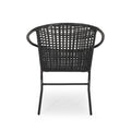 Java Chair Set Of 2 Black Pe Rattan Iron