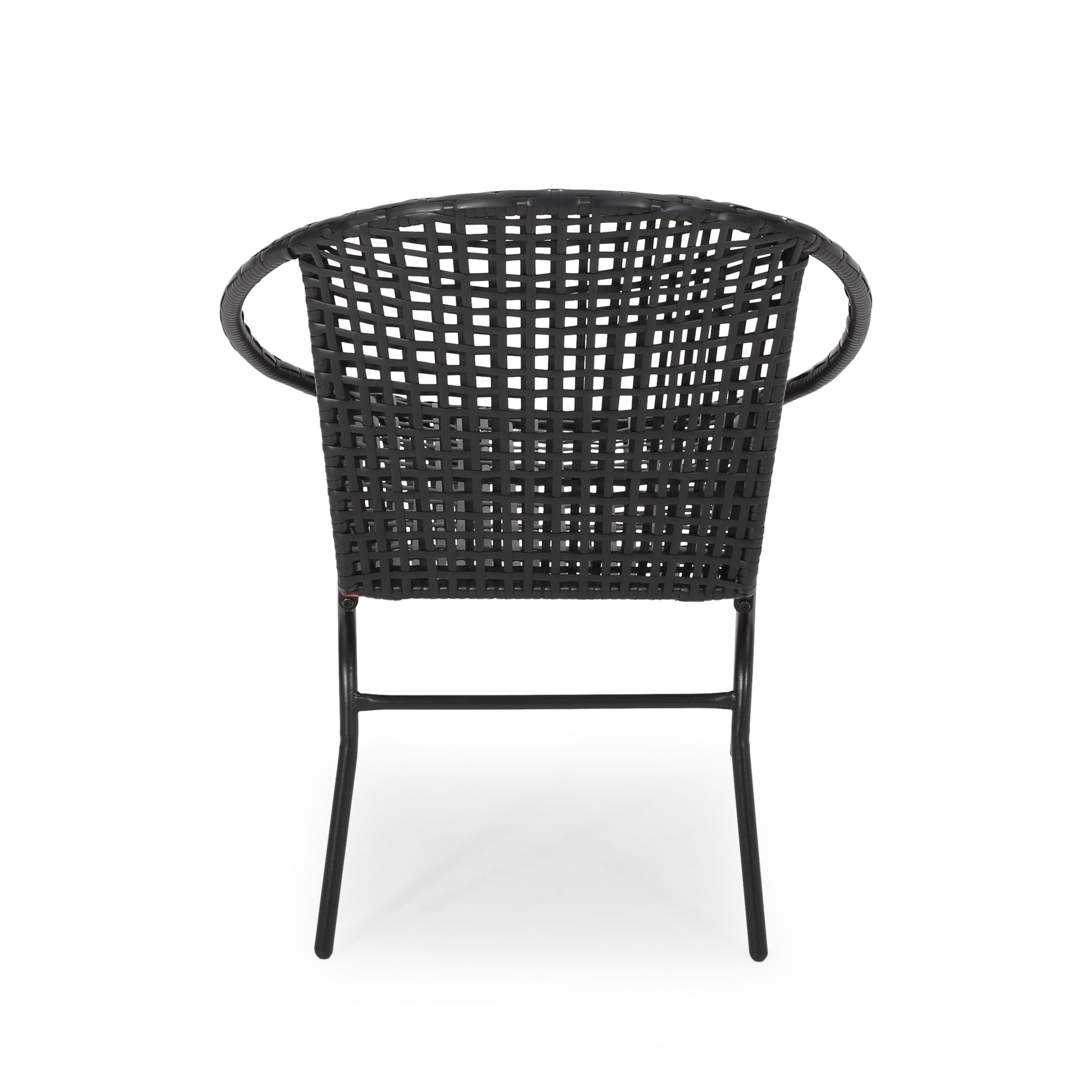 Java Chair Set Of 2 Black Pe Rattan Iron
