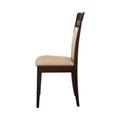 Set Of 2 Upholstered Side Chairs, Cappuccino And Tan Solid Cappuccino Dining Room Dining Chairs Set Of 2 Mdf,Microfiber