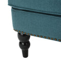 Harrison Tufted Club Chair Teal Fabric