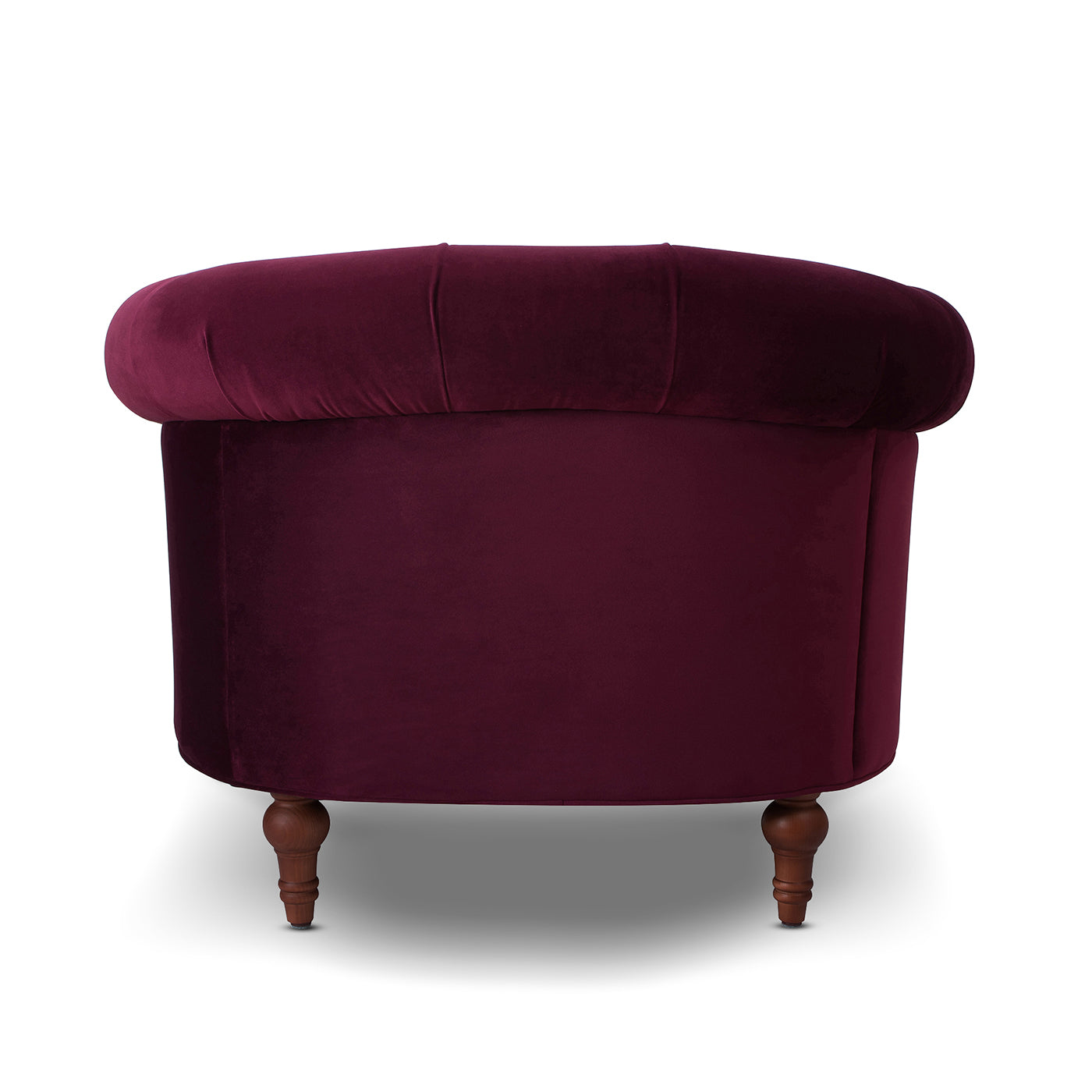 La Rosa Victorian Tufted Upholstered Accent Chair, Burdy Velvet Burgundy Foam Velvet