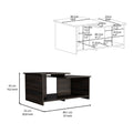 Coffee Table, Lower Open Shelf, Black Black Particle Board Particle Board