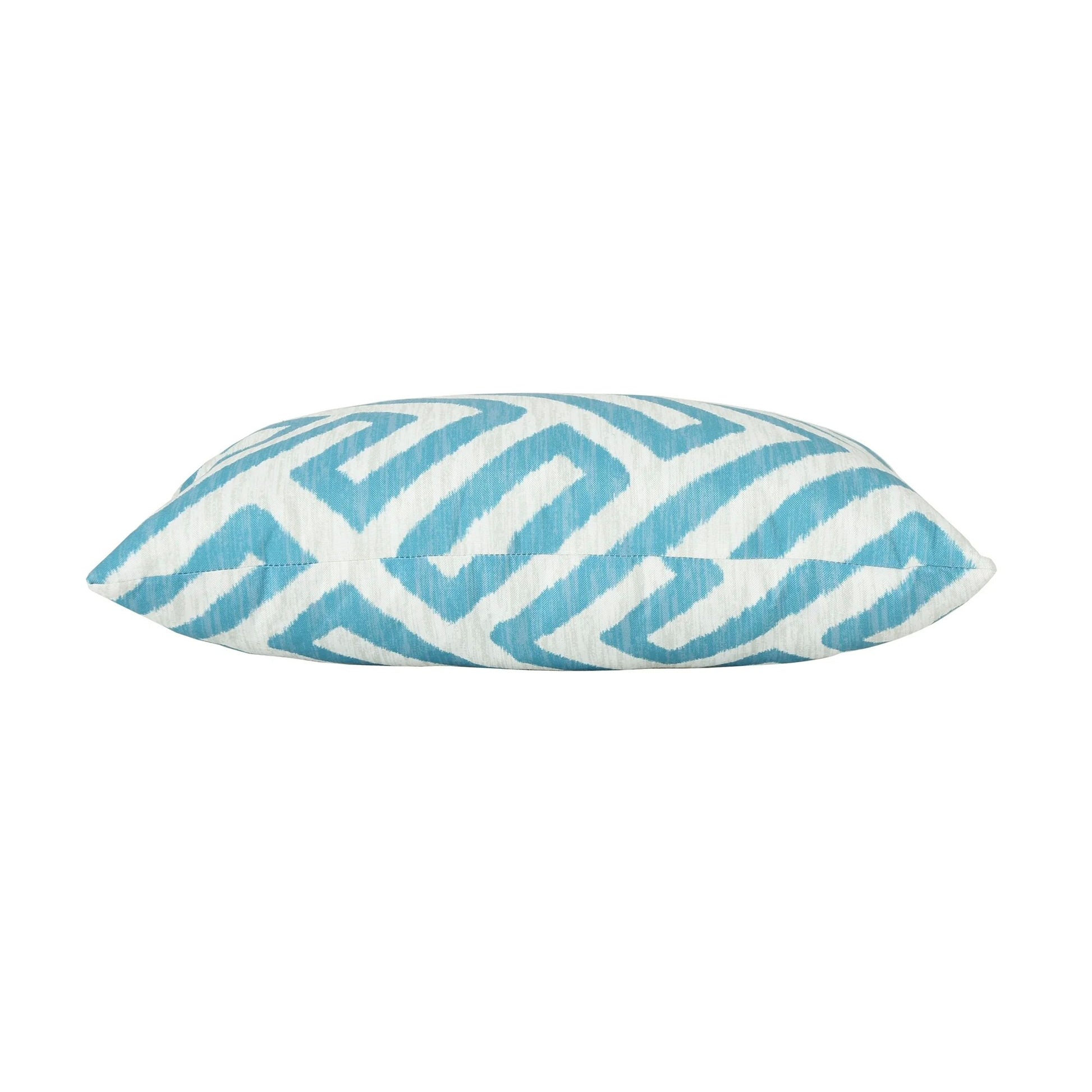 Realm Rectangular Pillow Teal Blue Fabric