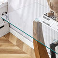 Modern Minimalist Rectangular Glass Table With 0.39 