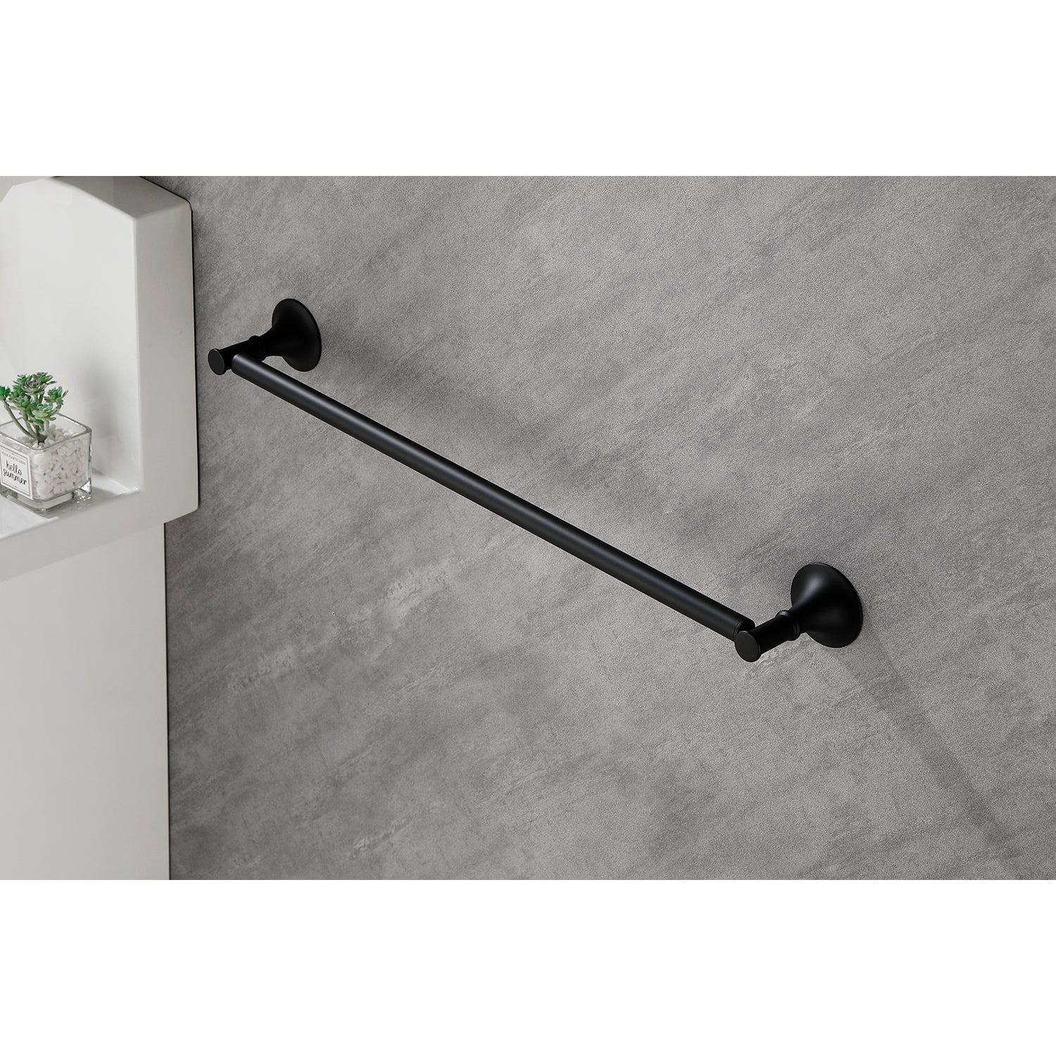 6 Piece Brass Bathroom Towel Rack Set Wall Mount Matte Black Brass