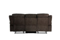 87 Inch 3 Seater Reclining Sofa, Velvet, Espresso Brown Brown Wood Metal