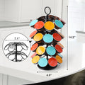 K Cups Holder K Cup Carousel Coffee Pods Storage Organizer Stand Comes All In One Piece Black Black Metal