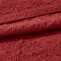 Reversible Bedspread Set Red King Red Cotton