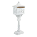 Mailbox Cast Aluminum White Mail Box Postal Box Security Heavy Duty White Aluminium