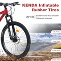 Mountain Bike For Men And Women 26 Inch 24 Speed Suspension Fork Kenda Tires Cycling Red Garden & Outdoor Steel