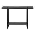 Accent Table, Console, Entryway, Narrow, Sofa, Living Room, Bedroom, Black Laminate, Black Metal, Contemporary, Modern Black Mdf