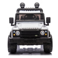 Licensed Land Rover Defender Volta 5008 24V Kids Ride On Car W Parents Control,2Wd,Four Wheel Suspension,Bluetooth,Mp3,Music,Adjustable Volume,Power Display,Led Lights,Speeds 1.86 3.11Mph For Kids 3 7 White Polypropylene