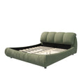 King Size Luxury Upholstered Platform Bed With Oversized Padded Backrest And Solid Wood Frame,Suitable For Multiple Heights Of Mattresses,Green Old Sku:W1885S00019 Box Spring Not Required King Green Wood Pine Solid Wood