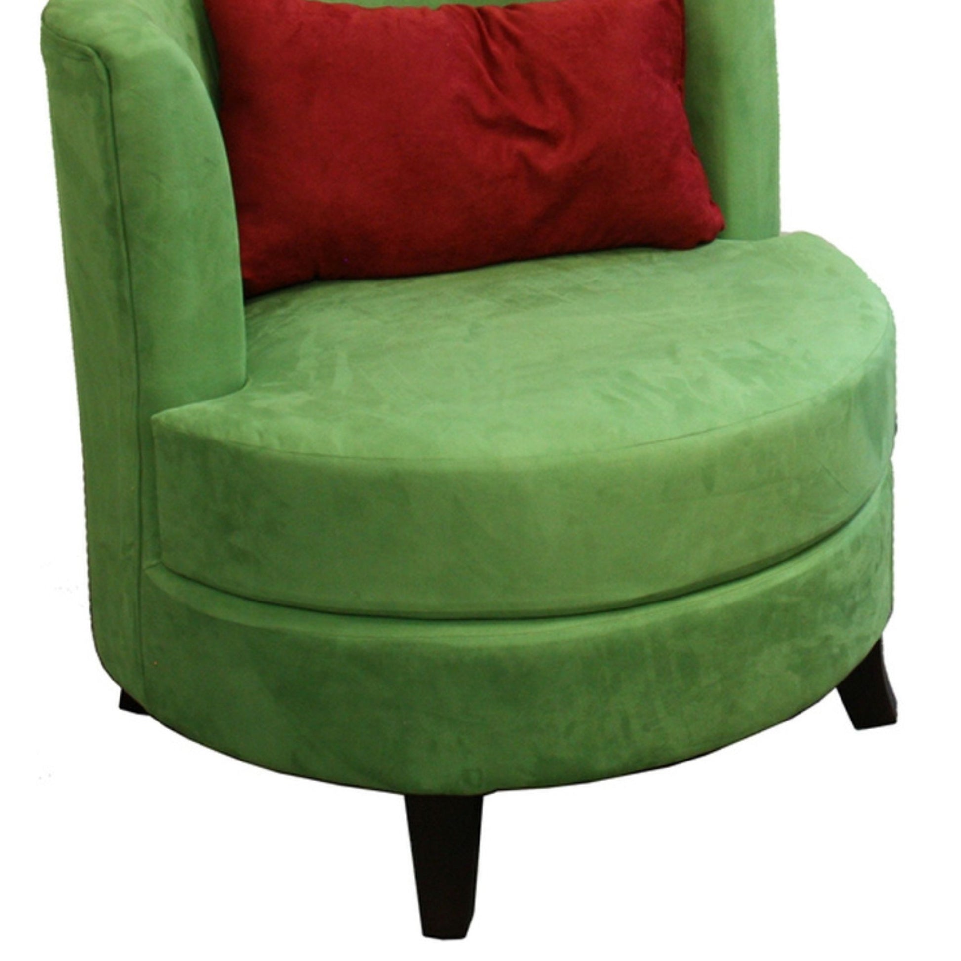 30.5" Tall Accent Chair With Pillow, Green Green Wood