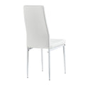 White Modern Minimalist Dining Chair Fireproof