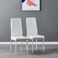 White Modern Minimalist Dining Chair Fireproof