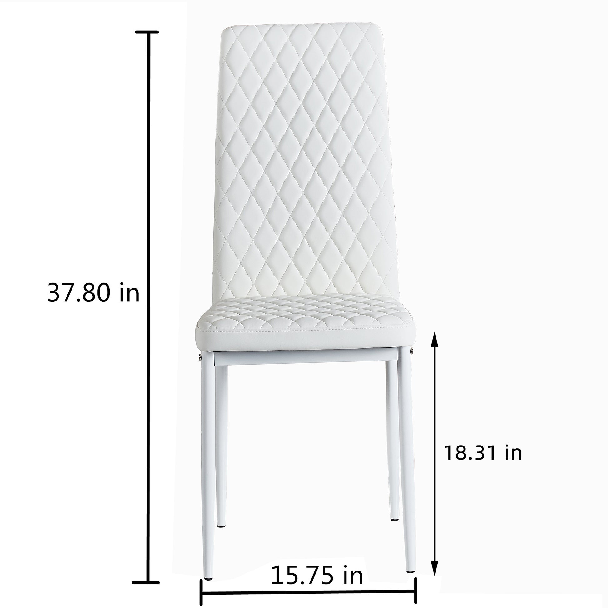 White Modern Minimalist Dining Chair Fireproof