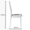 White Modern Minimalist Dining Chair Fireproof