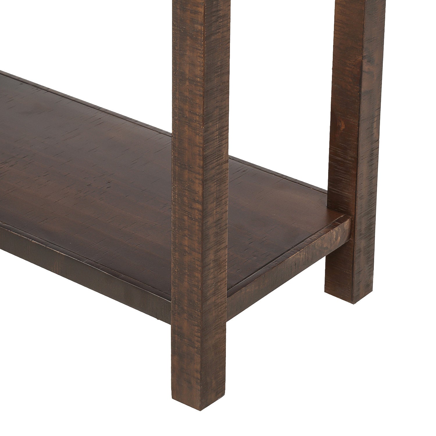 Rustic Brushed Texture Entryway Table Console espresso-solid wood