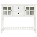 Sideboard Console Table with Bottom Shelf white-solid wood