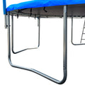 16FT Trampoline for Adults & Kids with Basketball blue-metal