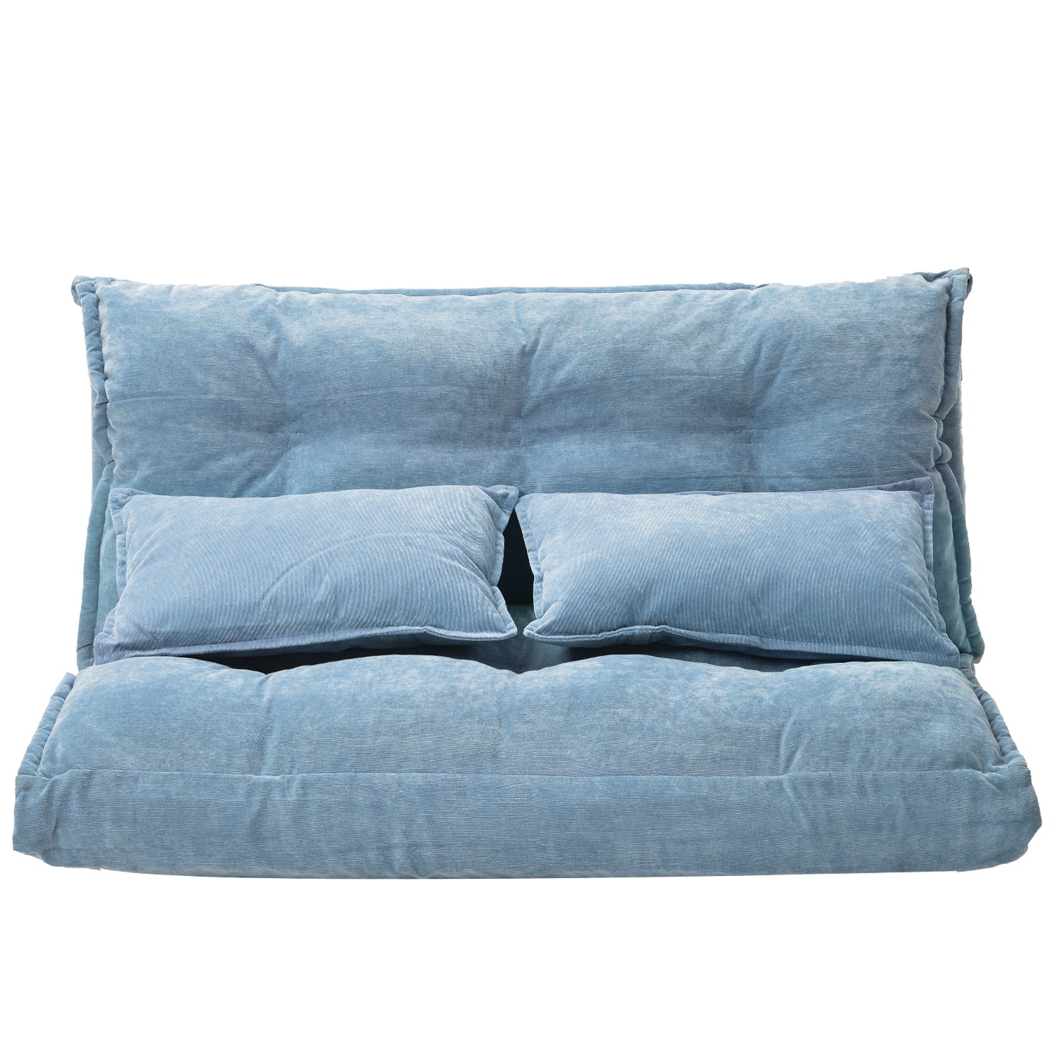 Orisfur. Lazy Sofa Adjustable Folding Futon Sofa Video blue-foam-polyester