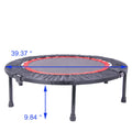 40 Inch Mini Exercise Trampoline For Adults Or Kids Indoor Fitness Rebounder Trampoline With Safety Pad Max Black Steel